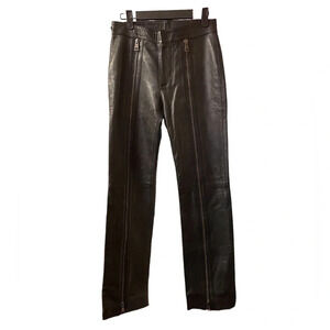 TOM FORD FOR GUCCI VINTAGE LEATHER ZIPPER LEG PANTS